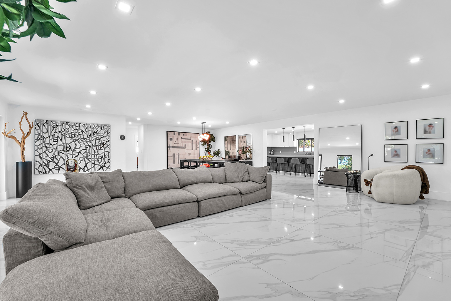 Living room with sectional