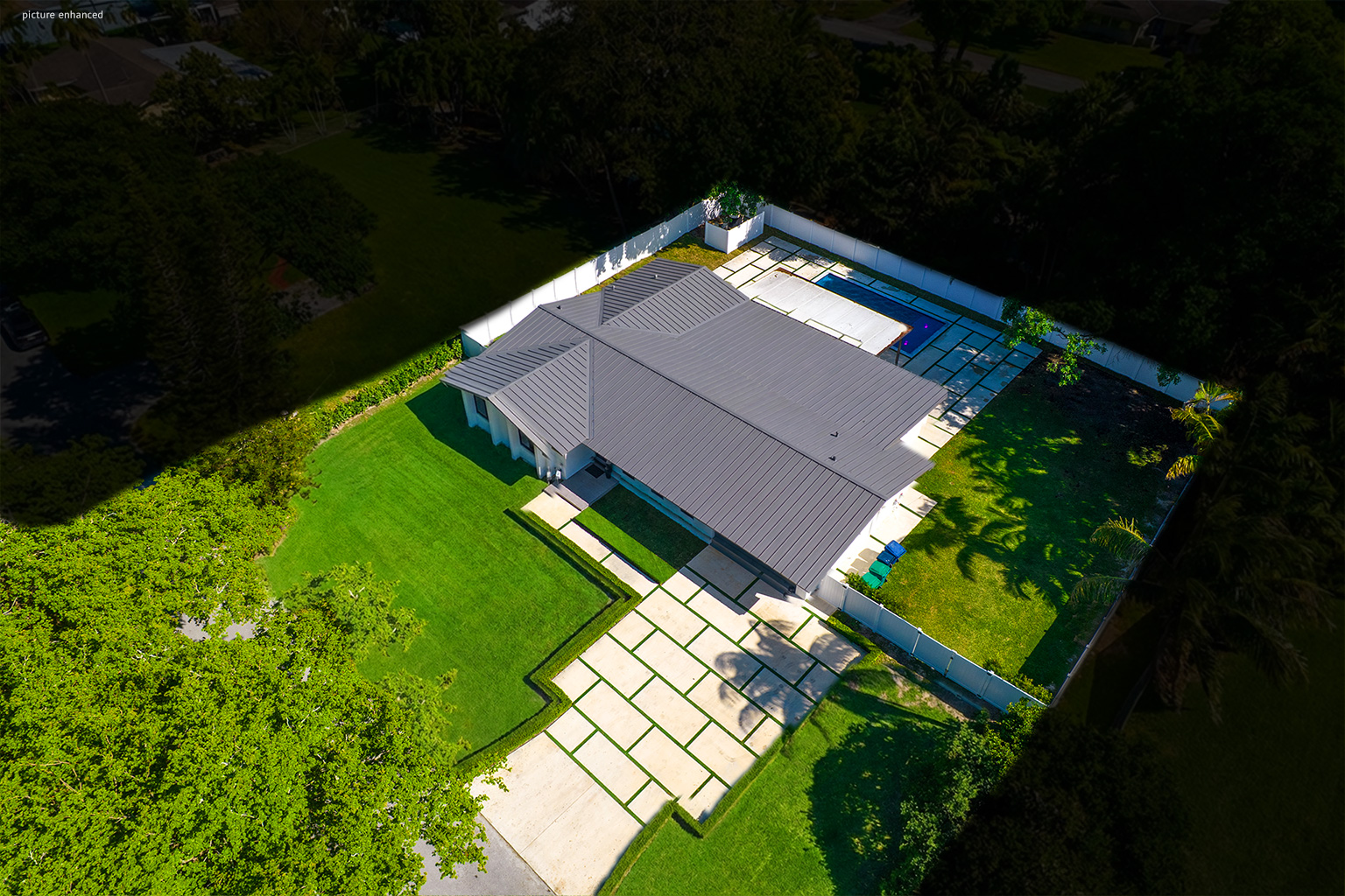 Aerial view of estate-sized lot